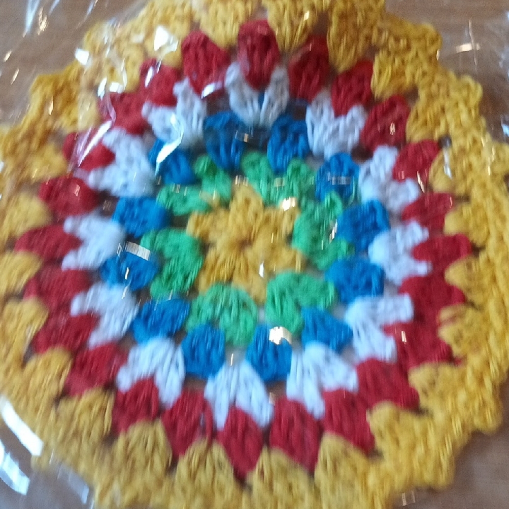 Colorful Crochet Coasters Set - Picture 4 of 5